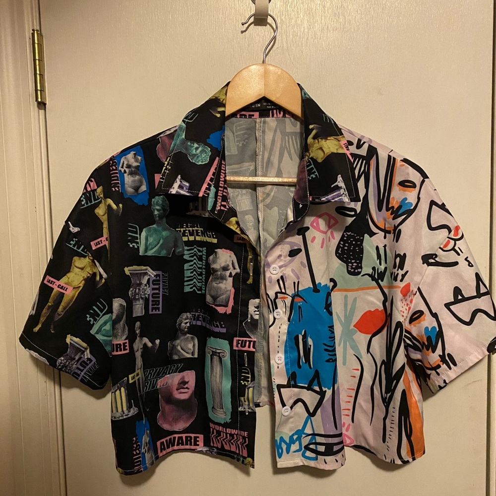 Half & Half Graffiti Art Blouse!🎨